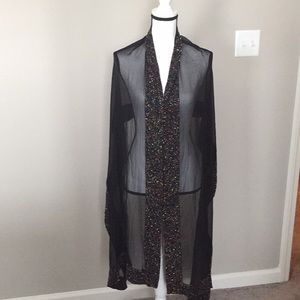 Beaded shawl/wrap. 21 x 88”